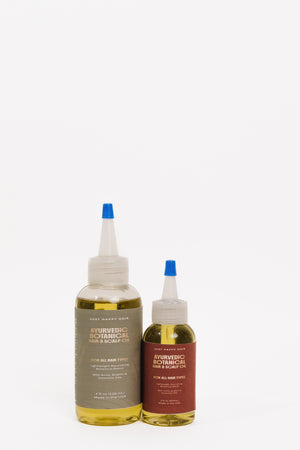 The Root To All Happiness Collection Ayurvedic Botanical Hair & Scalp Oil (4oz & 2 oz)